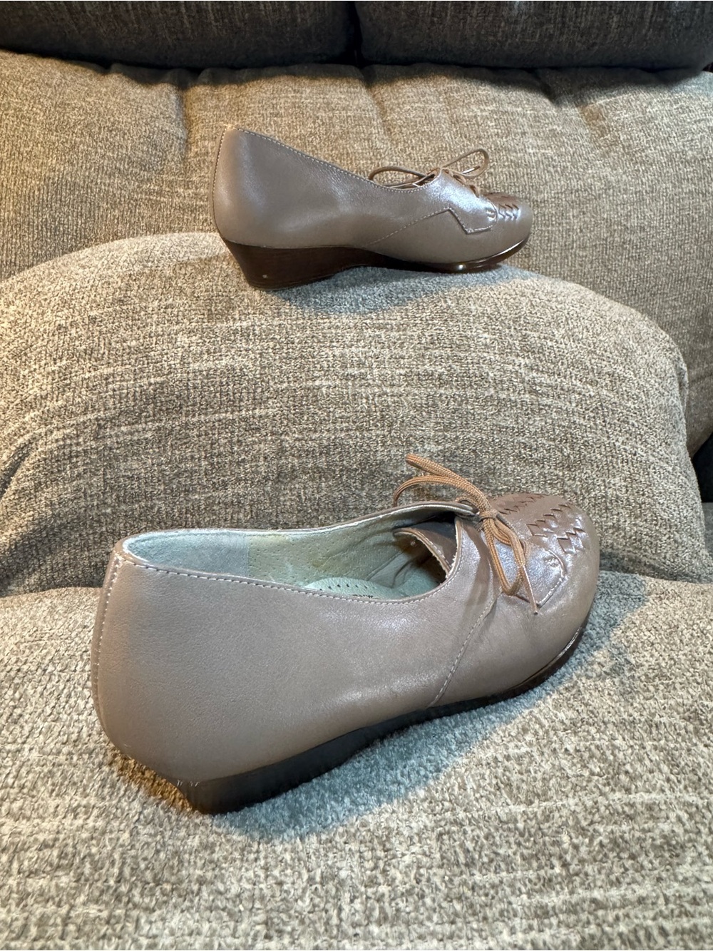 Vintage Penaljo Leather Fine Art of Comfort lace-up oxford flats #24260 Size 5M - Picture 9 of 11
